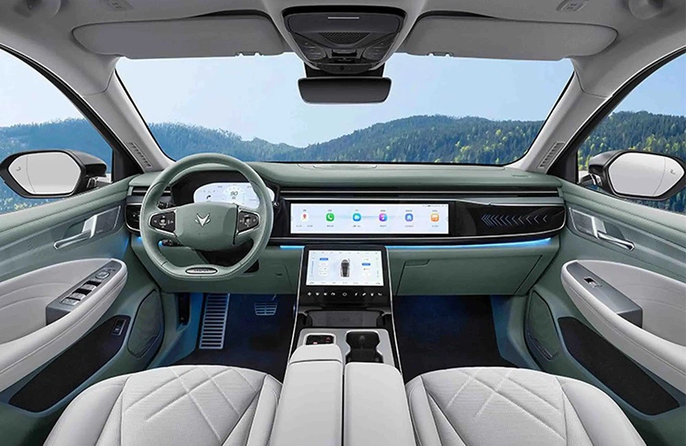 Interior of the ArcFox Alpha T Electric mid-size crossover SUV Interior of the ArcFox Alpha T Electric mid-size crossover SUV